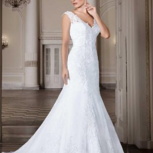 マーメイドライン　セクシーな大人花嫁　ブライダルドレス　ウェディングドレス