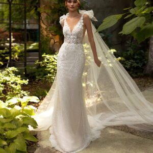 スレンダーライン ドレスの購入を考えている花嫁におすすめしたい ブライダルガウン