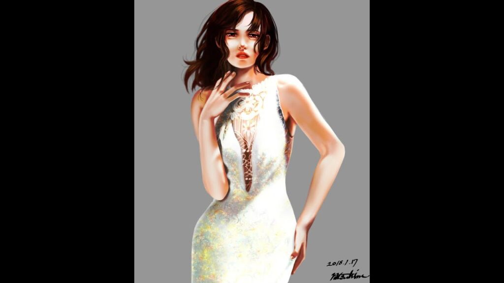 【メイキング】自己流厚塗り　スタイリッシュウェディングドレス