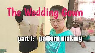 OFF SHOULDER WEDDING GOWN (Pattern making)