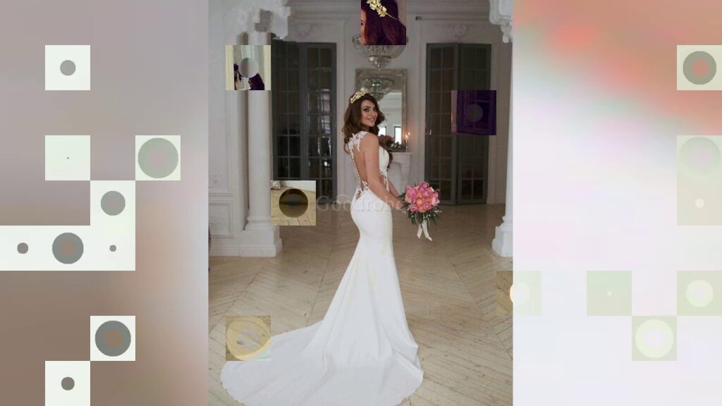 Robe de mariée naturel de traîne courte  MV 20201026141936