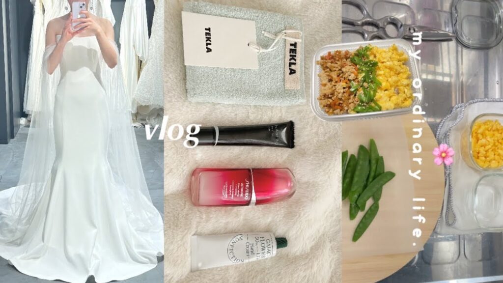 vlog I 社会人👰🏻‍♀️結婚式のドレス選び.LOWYAの棚を組み立てる🤧購入品💄お弁当作り🍱