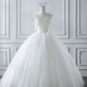 プリンセスライン 海外ウェディング ゴージャス レース ウェディングドレス