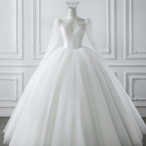 プリンセスライン 長袖総レースでアナ雪のエルサのような気品と華やかさを