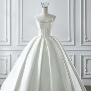 プリンセスライン 海外挙式 リゾート婚 バックレス ウェディングドレス エレガント