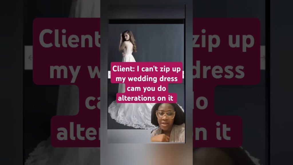Bridal Gown alterations for a Bride that can't zip up her wedding dress
