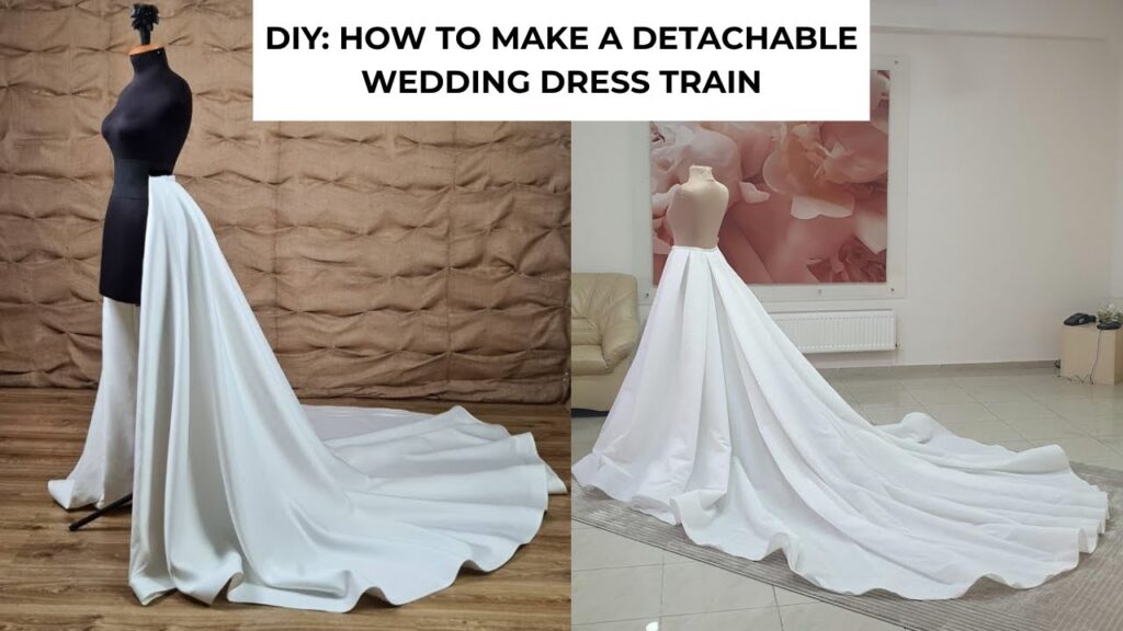 How to Make a Detachable Wedding Dress Train | Easy DIY Detachable Train | Detailed Tutorial