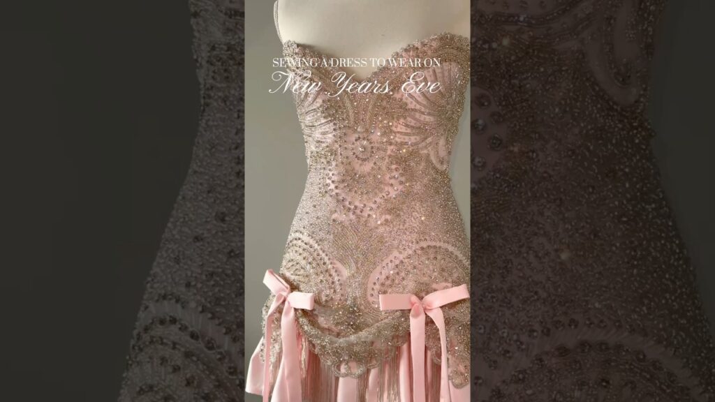 Sewing my New Years Eve dress ✨🪡 #sewing #fashion #fashiondesign #seamstress #dressmaker #sew