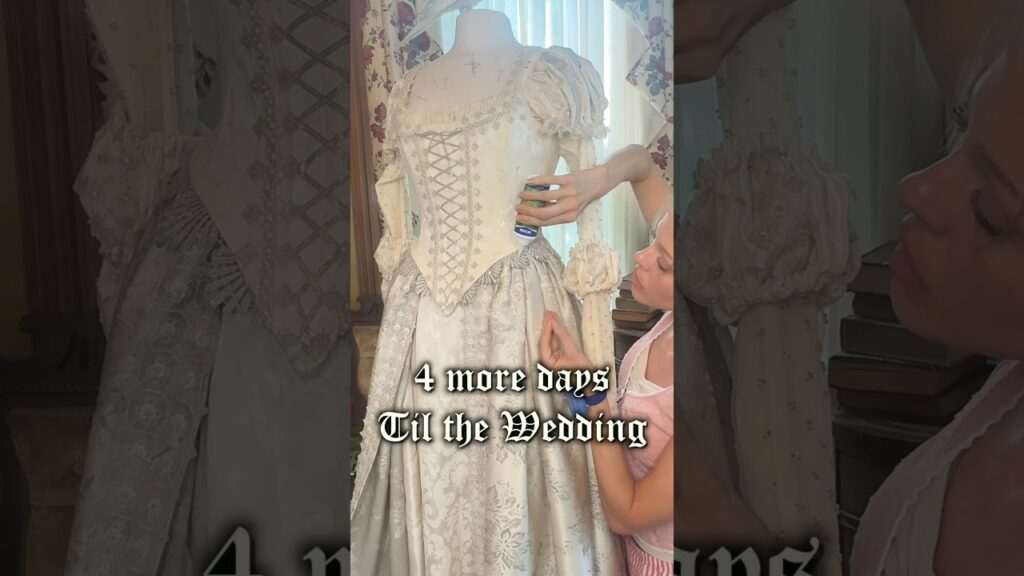 Reception dress of my dreams! Only 1 more to make 😬 #weddingdress #sewing #renaissance #bride
