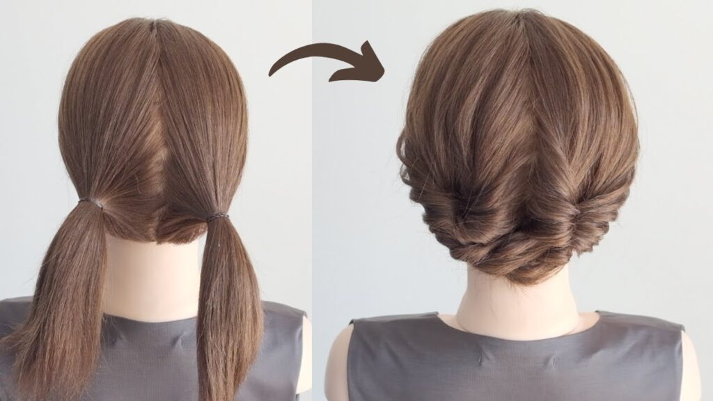 ダブルくるりんぱで簡単可愛いヘアアレンジ l Easy Topsy Tail Hairstyle