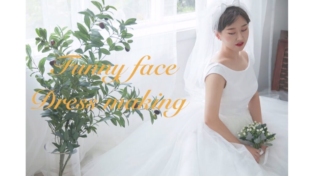 고전영화 속 오드리 헵번의 웨딩드레스 만들어서 입어보자!🌷/드레스만들기/셀프웨딩/촬영